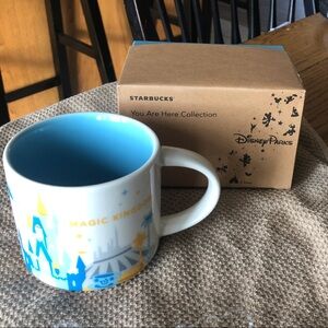 Starbucks Disney Parks Mug - Blue Interior with White Exterior
